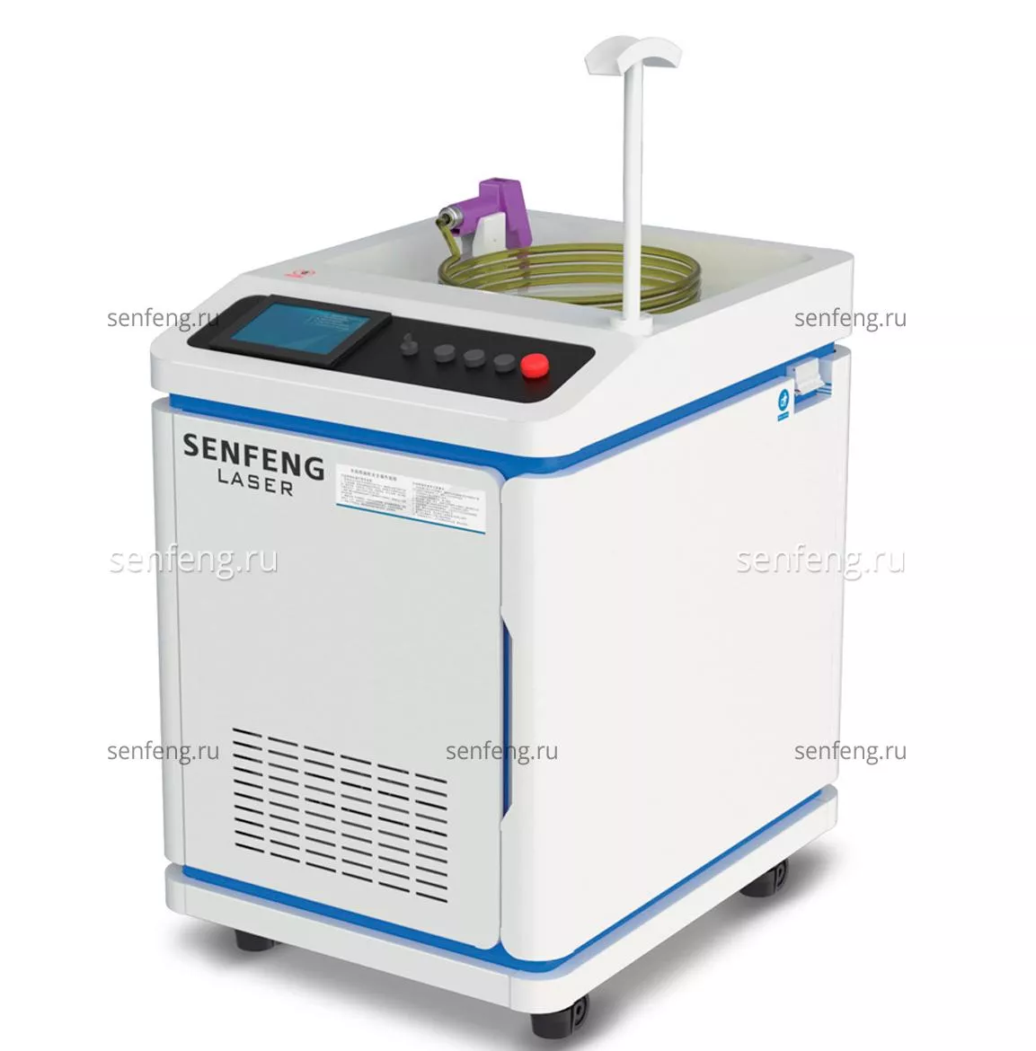 Senfeng SF1500HWM - оптоволоконный аппарат лазерной сварки металла с автоматической подачей проволоки. Мощность 1,5 кВт.