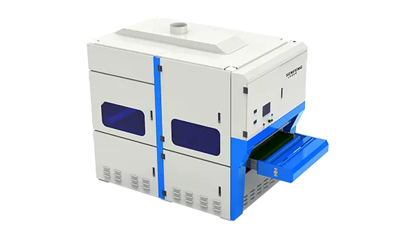 Senfeng SFD1000 - автоматический широколенточный шлифовальный станок для листового металла, ширина заготовки 1000 мм