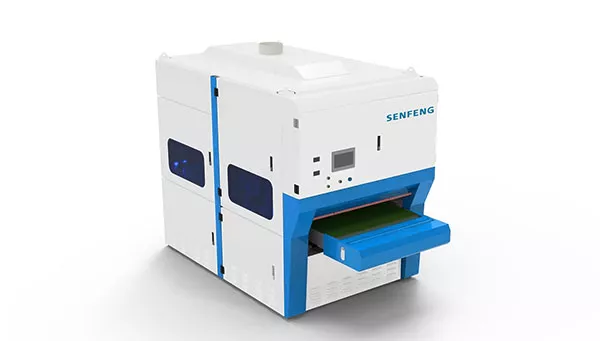 Senfeng SFD1000 - автоматический широколенточный шлифовальный станок для листового металла, ширина заготовки 1000 мм