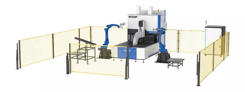 Роботизированная панелегибочная установка Senfeng BDC2500. Макс. размер заготовки  2500 х 1250 мм