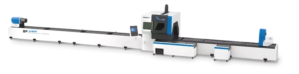 Senfeng SF9035NT – станок для лазерной резки трубы с тремя патронами. Длина трубы до 9 метров с диаметром до 350 мм. Мощность от 3 до 12 кВт.