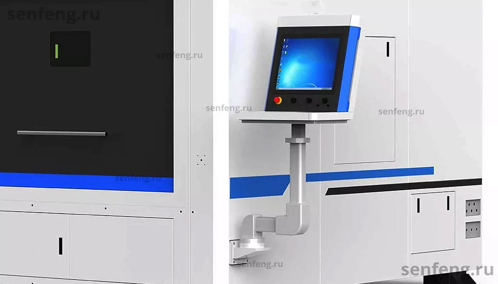 Senfeng SF1313G - станок для лазерной резки металла с уменьшенным рабочим полем 1300х1300. Мощность от 1,5 до 4 кВт