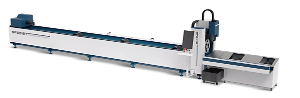 Senfeng SF6012T – станок открытого типа для лазерной резки труб и профилей. Длина заготовок до 6 метров с диаметром до 120 мм. Мощность от 1,5 до 3 кВт.