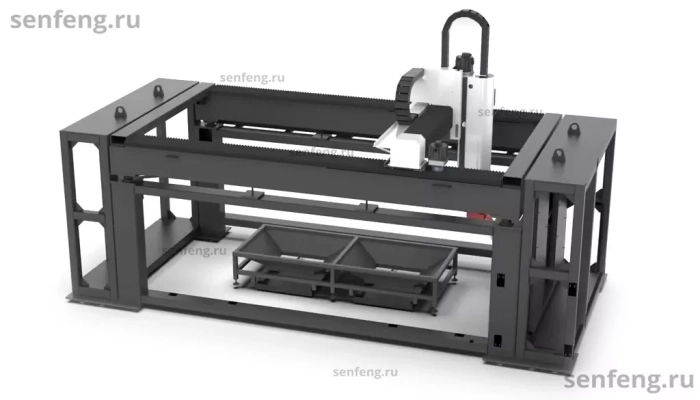 Senfeng SF3015TD - пятиосевой станок для лазерной резки объемных деталей сложной формы. С 180-градусной двухпозиционной вращающейся платформой. Рабочее поле 3000х1500 мм. Мощность от 1,5 до 4 кВт