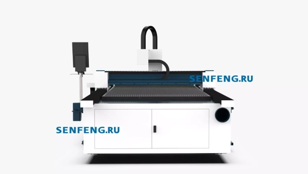 Senfeng SF3015NP – лазерный станок повышенной мощности открытого типа для резки металла, с усиленной станиной. Рабочее поле 3050х1530 мм. Мощность от 3 до 12 кВт.