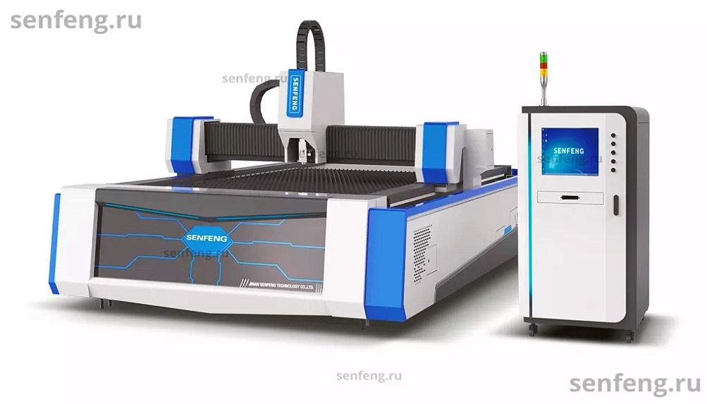 Senfeng SF6015GS – лазерный станок для резки металла. Рабочее поле 6000х1500 мм. Мощность от 1,5 до 6 кВт.