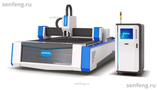 Senfeng SF3015GS – лазерный станок резки металла открытого типа. Рабочее поле 3000х1500 мм. Мощность от 1,5 до 6 кВт.