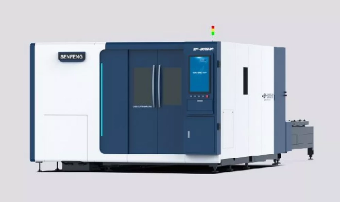 Senfeng SF3015HMC – комбинированный станок лазерной резки листового и трубного проката с защитой кабинетного типа и системой сменных столов. Рабочее поле 3000х1500. Длина трубы до 6 метров с диаметром до 220 мм. Мощность от 1,5 до 6 кВт.