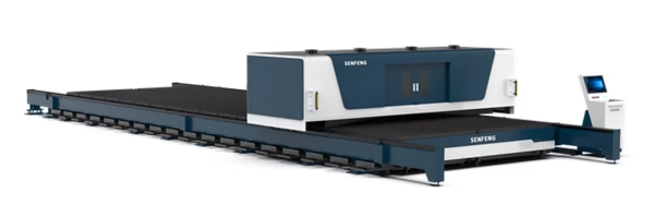 Senfeng SF14030R – широкоформатный лазерный станок резки металла открытого типа. Рабочее поле 14000х3000 мм. Мощность от 6 до 100 кВт.