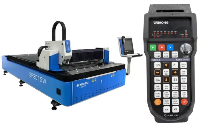 Senfeng SF3015W – лазерный станок резки металла открытого типа c системой управления Weihong. Рабочее поле 3000х1500 мм. Мощность от 1,5 до 4 кВт.